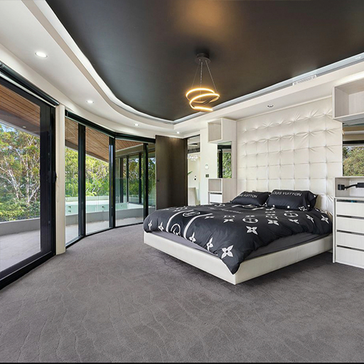 Main bedroom suite with balcony and bushland outlook